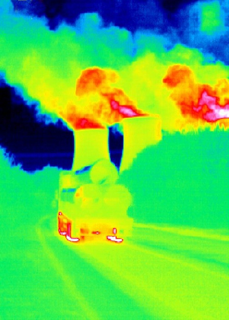 Cooling towers,thermogram