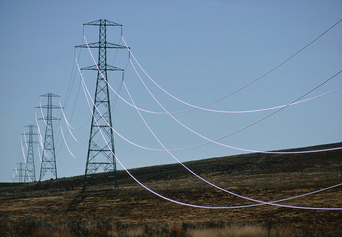 Power lines,Omarama,New Zealand