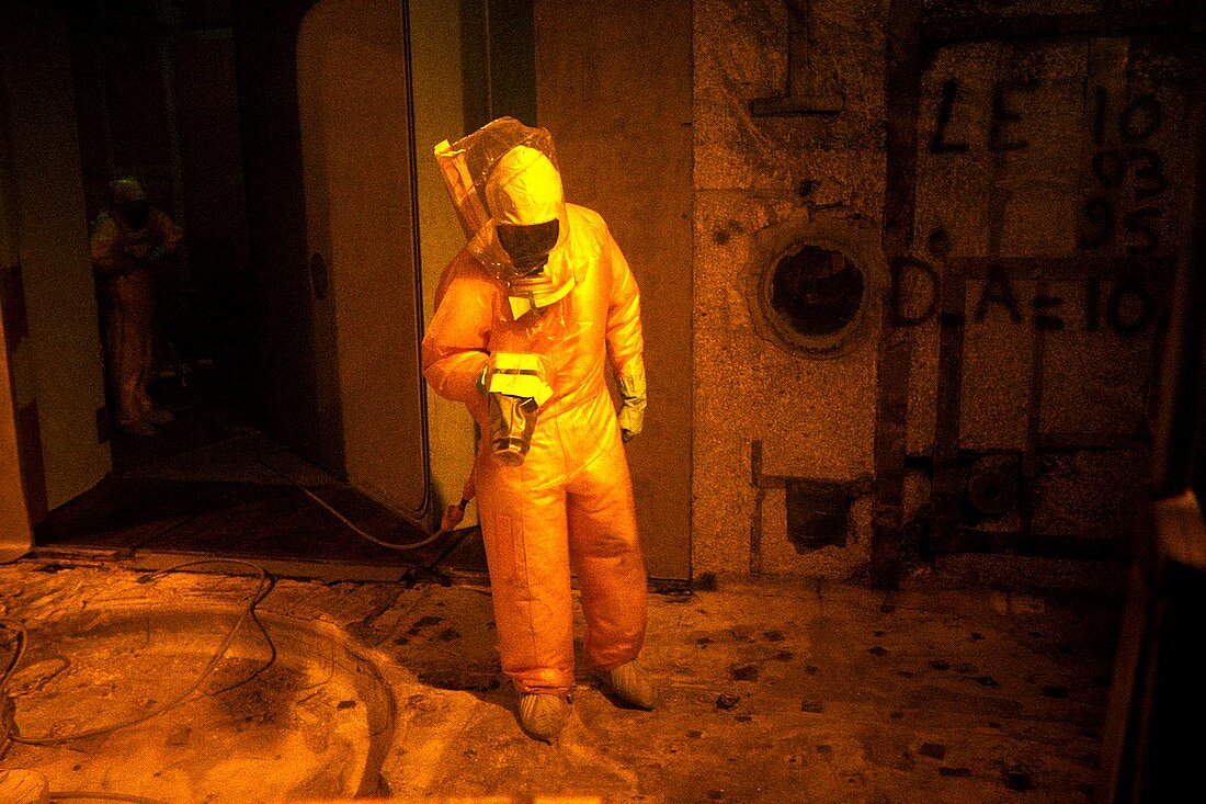 Nuclear decontamination worker