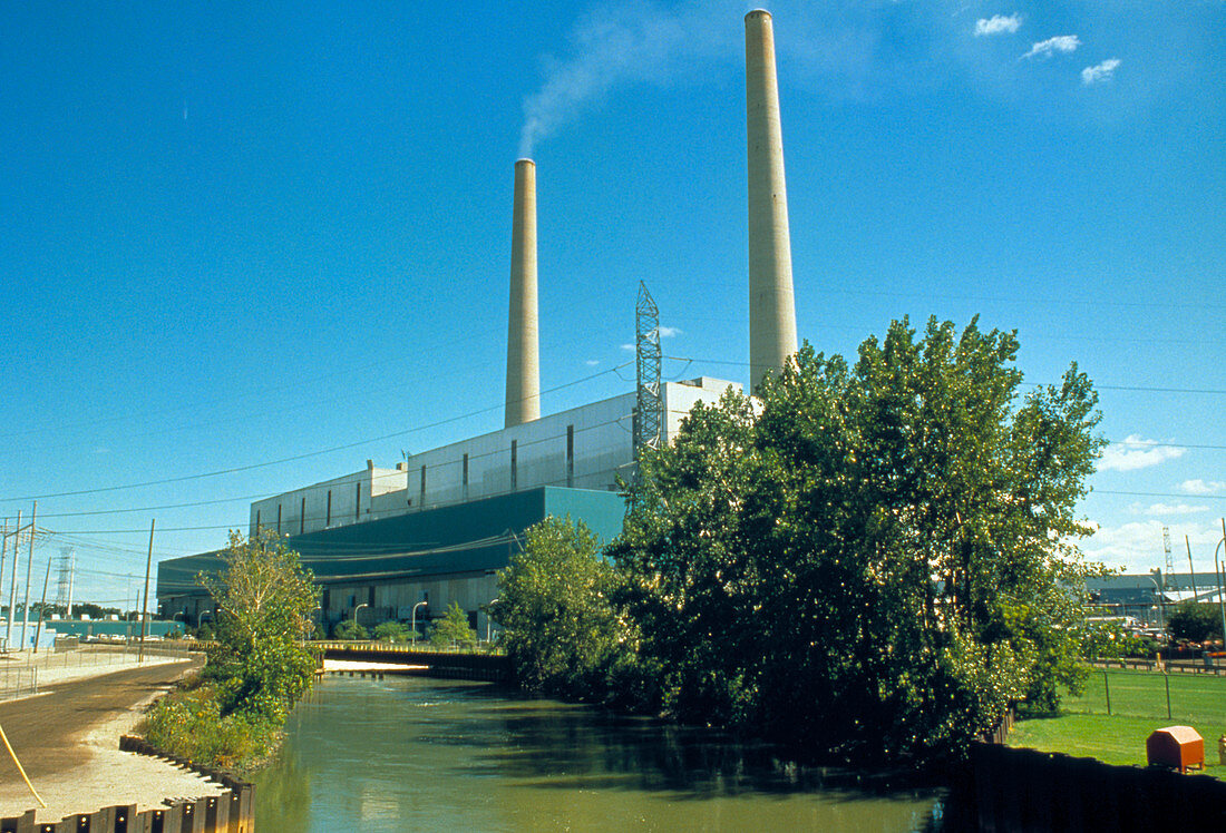 Detroit Edison power station in Michigan,USA