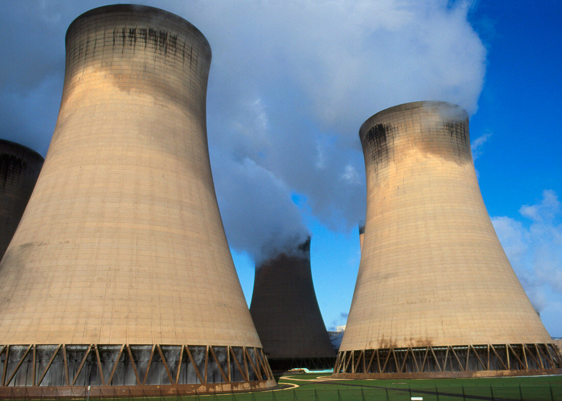 View of the cooling towers of Drax power station