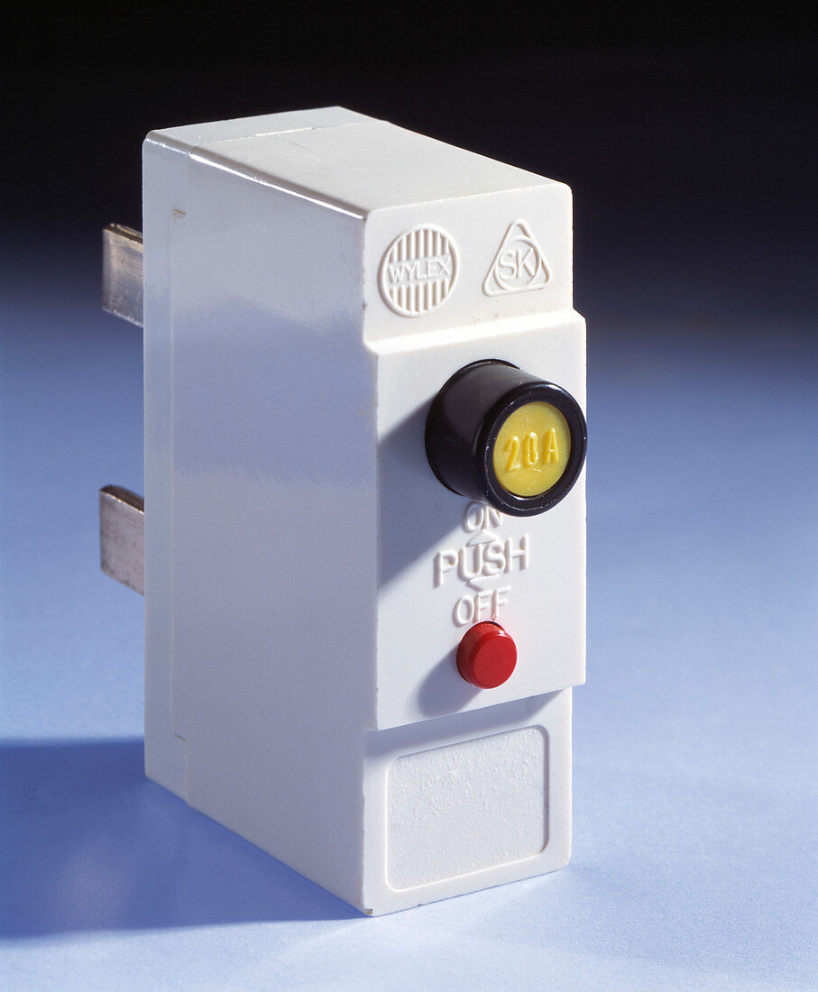 Button-operated circuit breaker