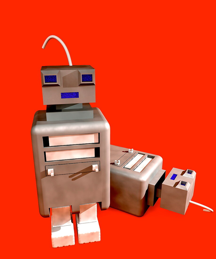 Toy robots,computer artwork