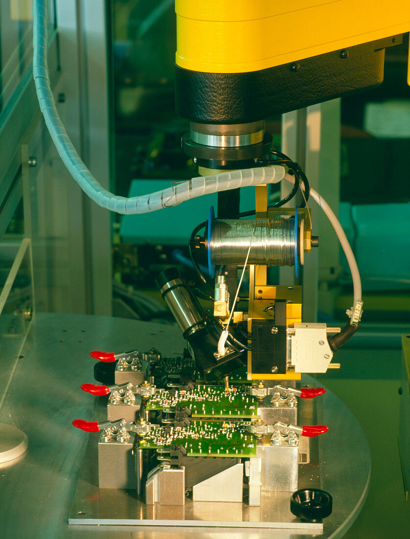 Robot used during manufacture of circuit boards