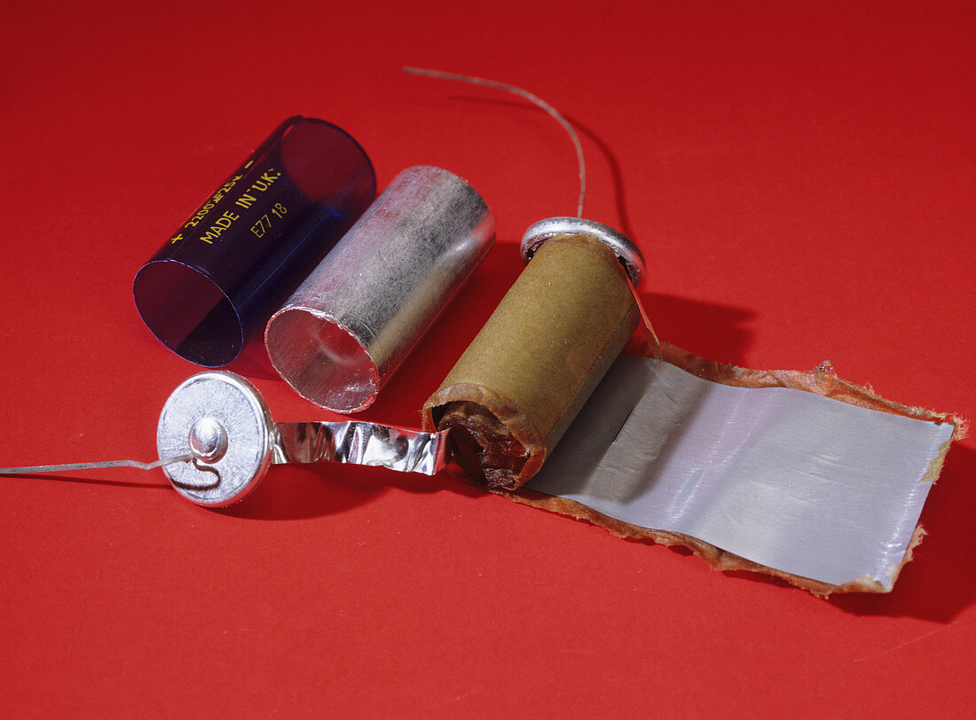 Dismantled capacitor