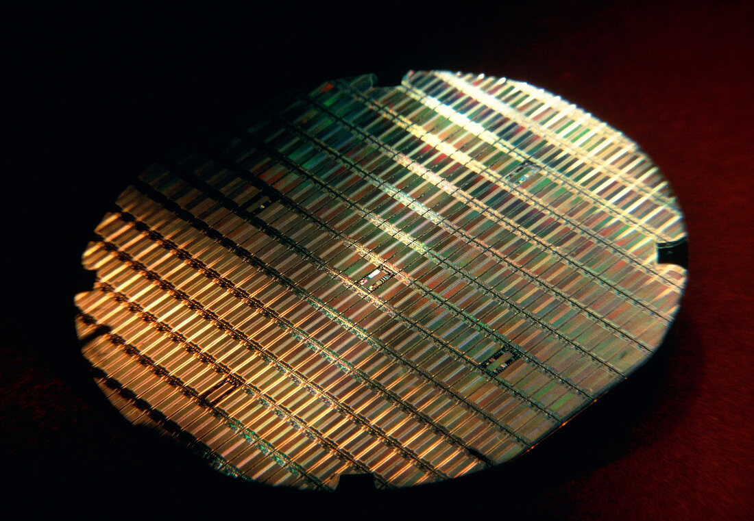 Wafer of single-crystal silicon