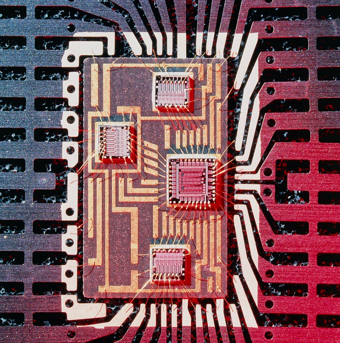 Hybrid integrated circuit chip