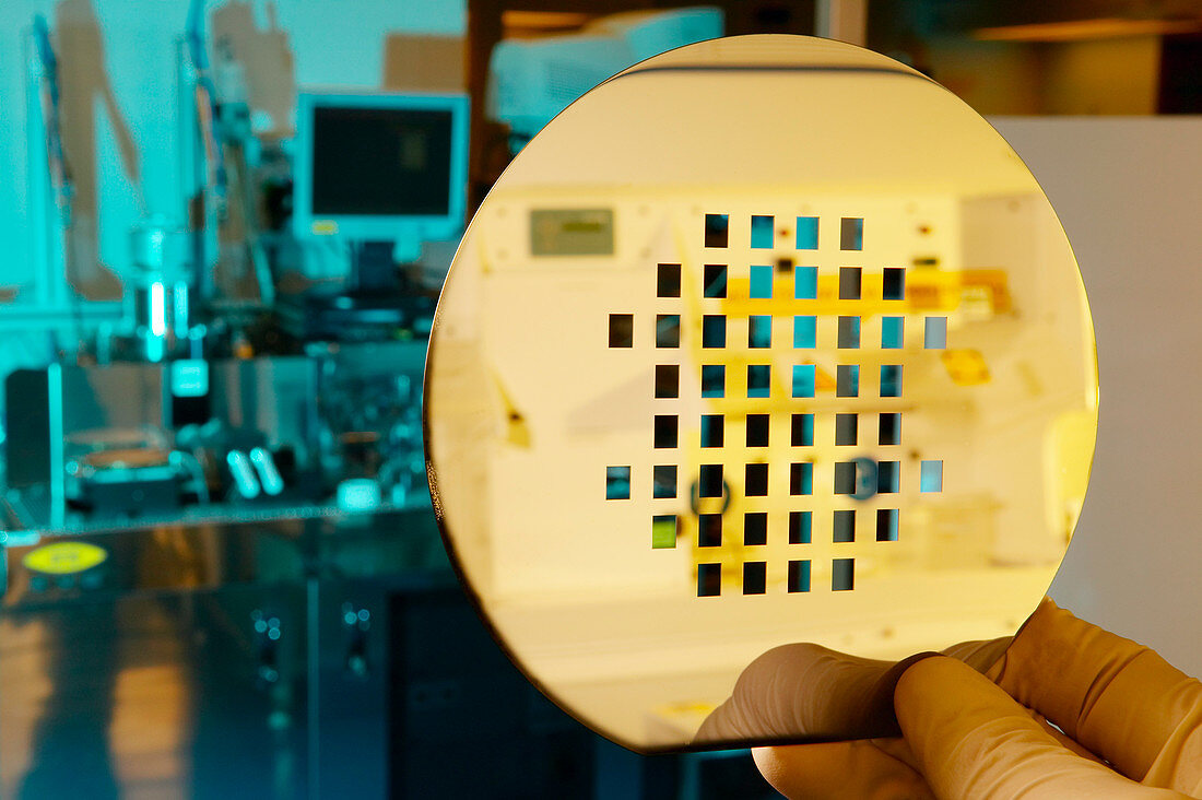 MEMS production,machined silicon wafer