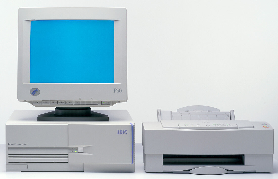 Desktop computer and printer