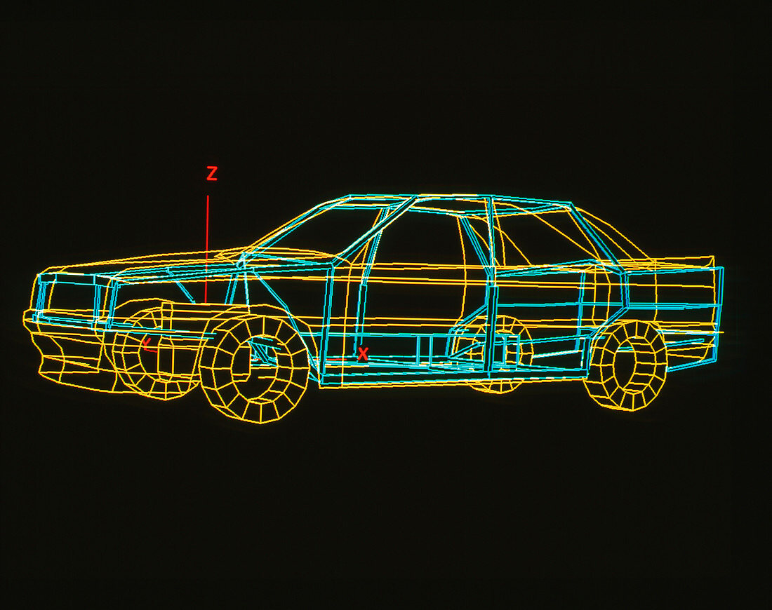 Computer-Aided Design graphic of a car