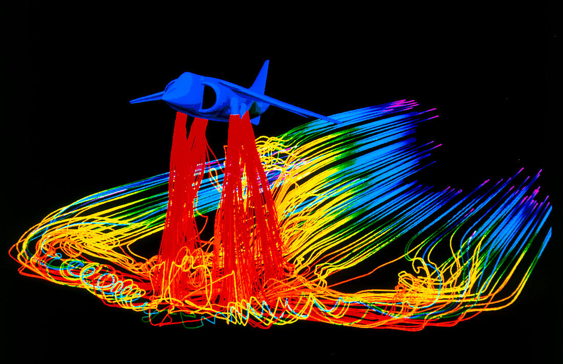 Flight simulation of a harrier jump-jet