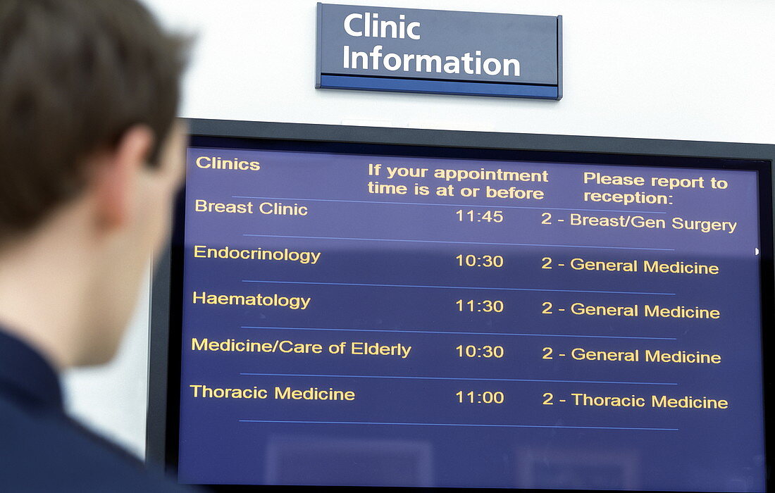 Clinic information display board