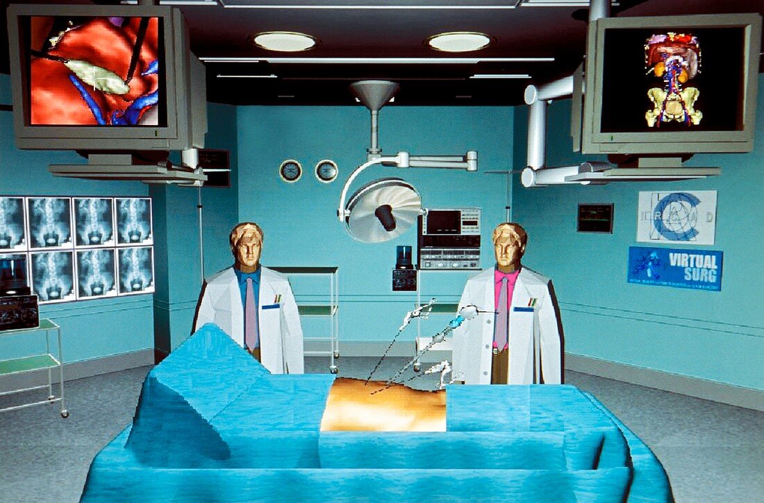 Virtual reality telesurgery