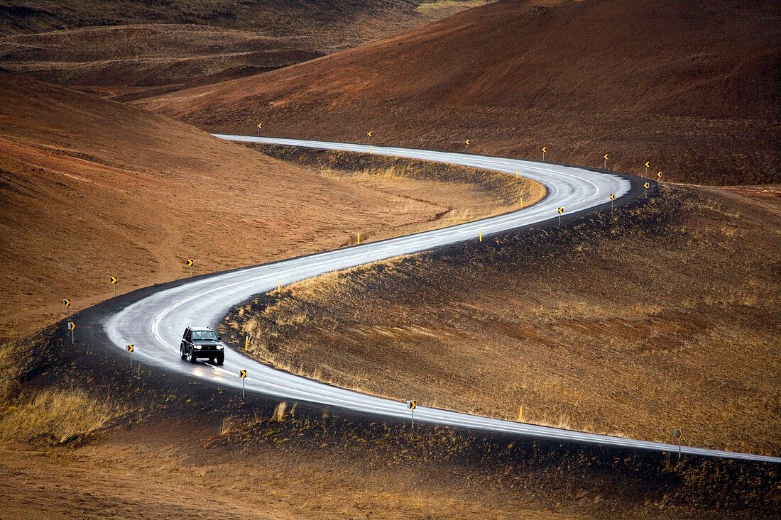 Winding road,Iceland