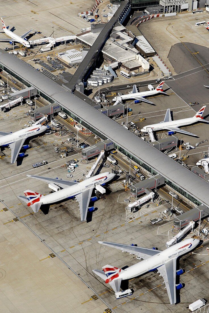 Airport terminal,aerial photograph