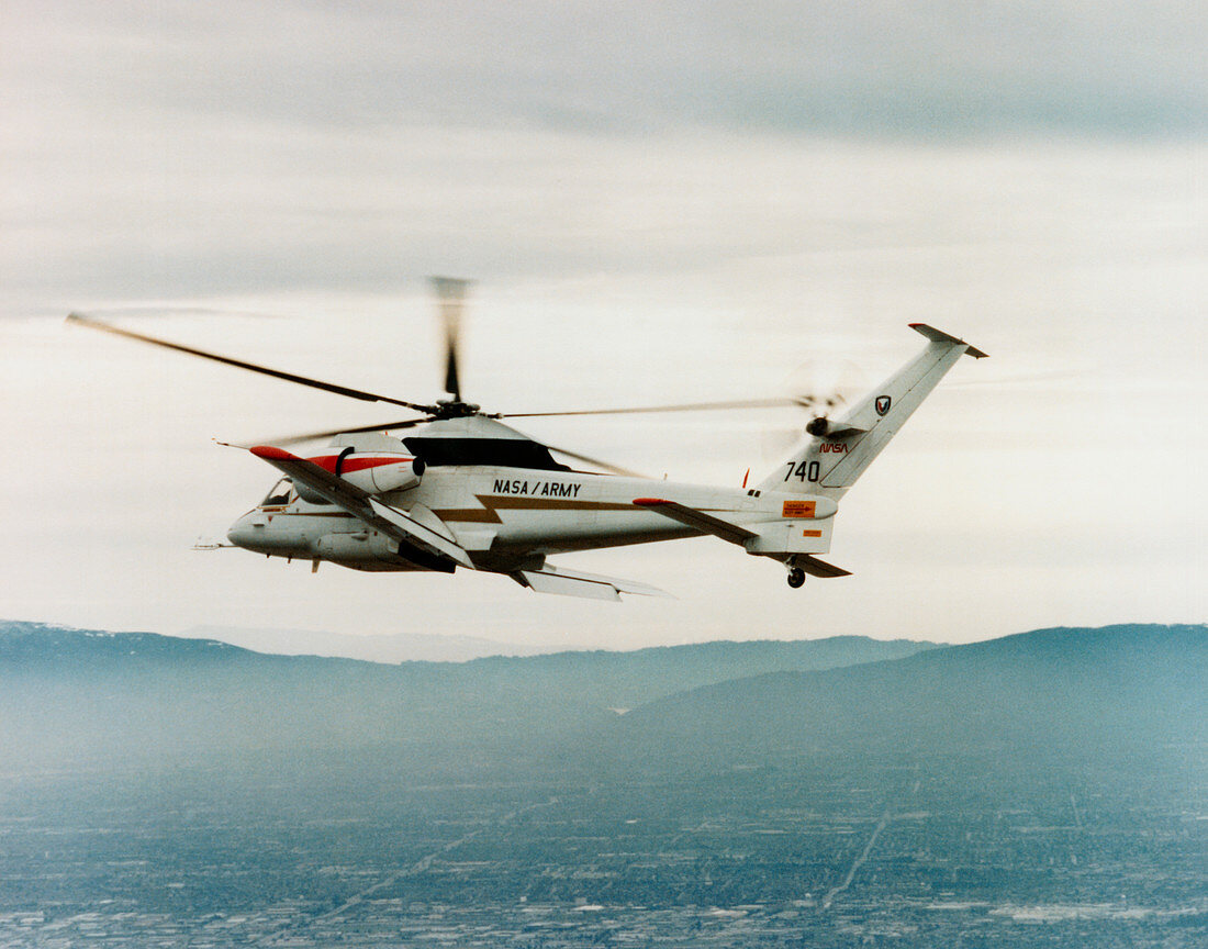 RSRA in flight with rotors fitted