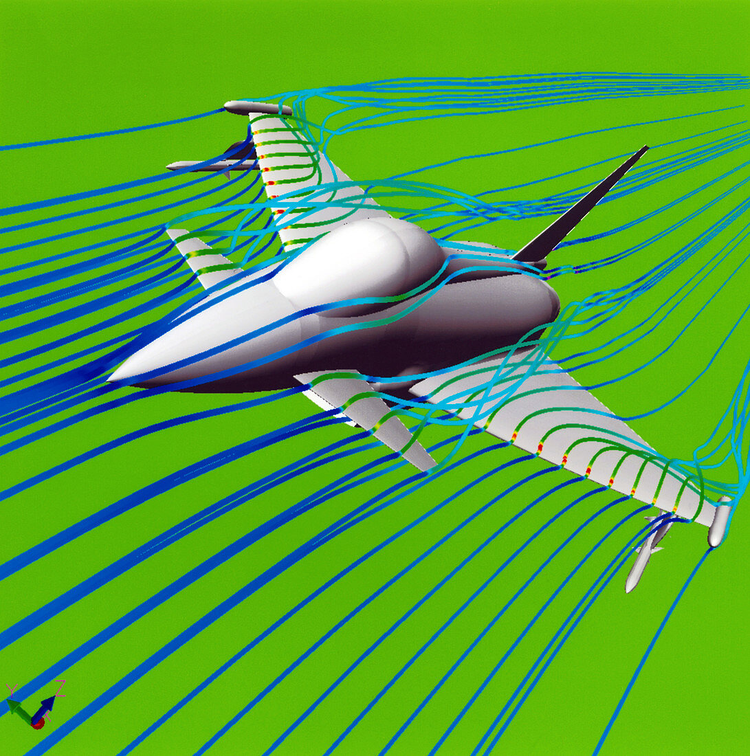 Typhoon fighter plane aerodynamics