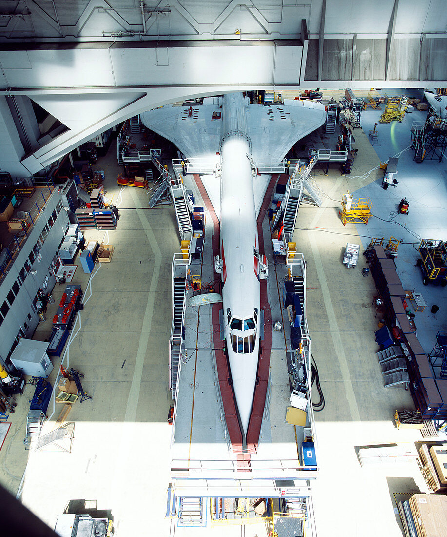 Concorde undergoing maintenance
