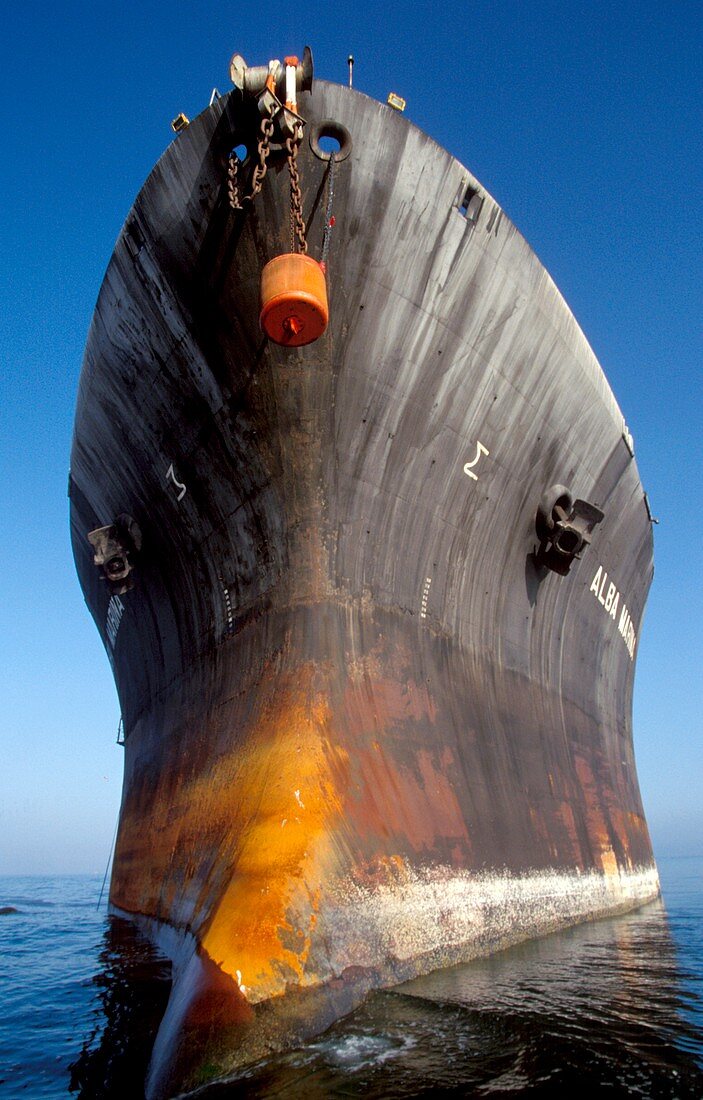 Oil storage tanker hull