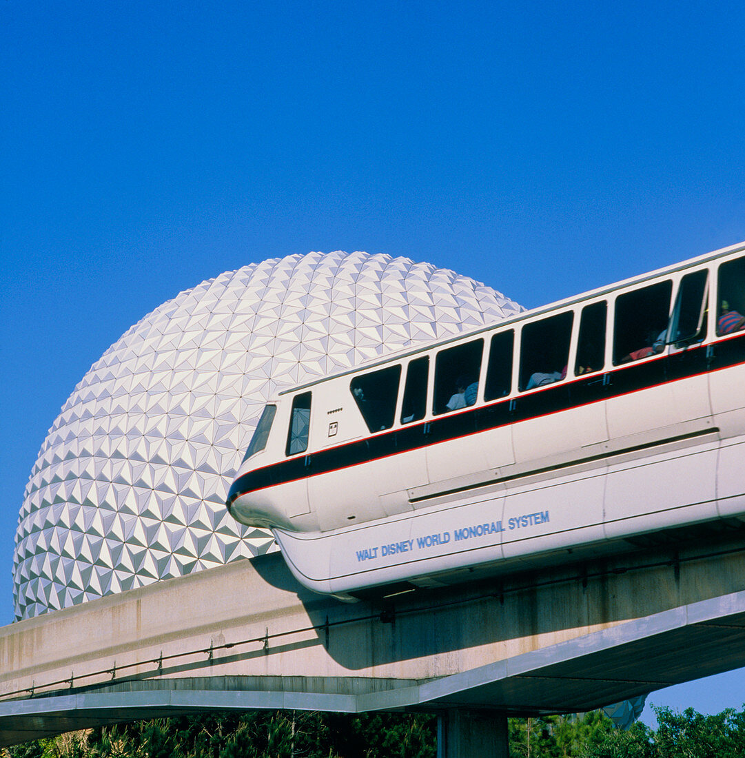 Monorail at Disney EPCOT centre,Florida