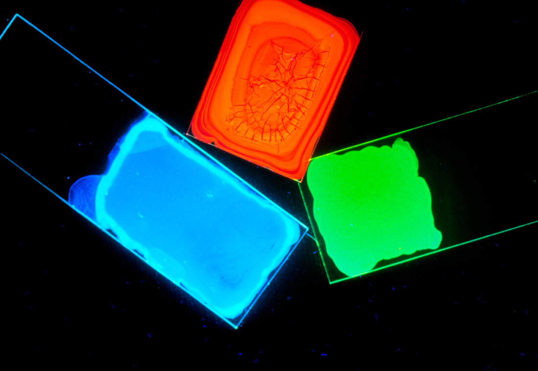 Samples of light-emitting plastic