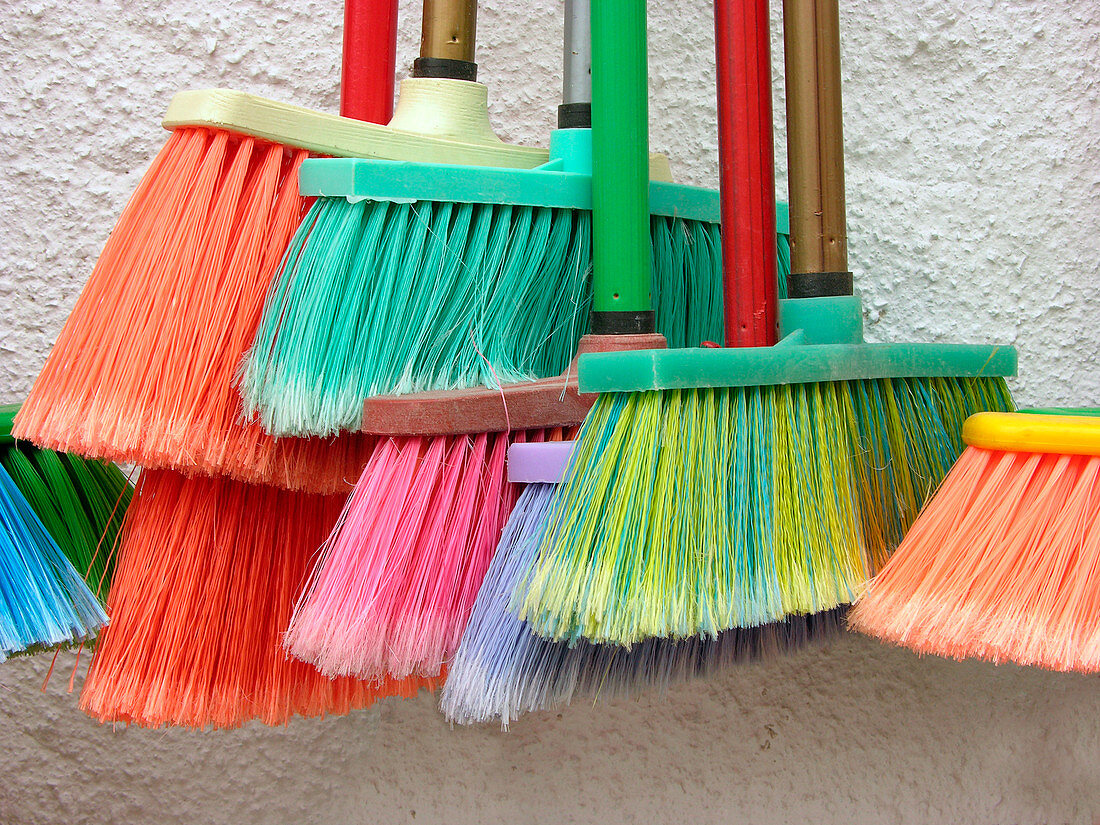 Recycled plactic brooms