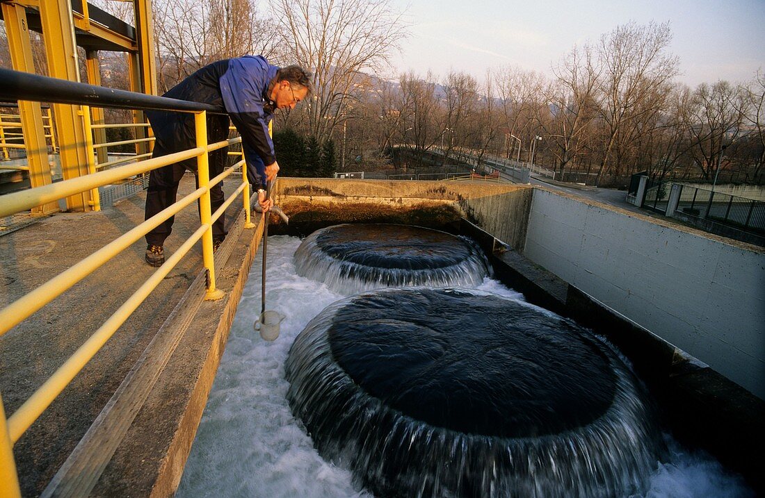 Water industry,sampling incoming water