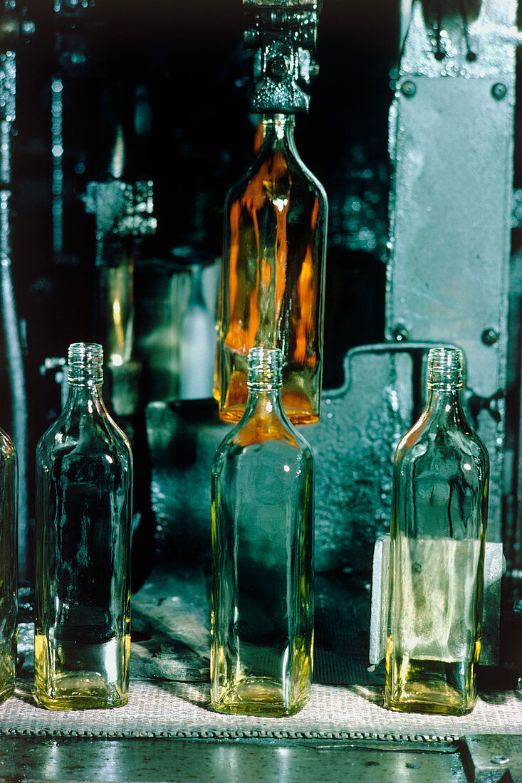 Newly-made glass bottles