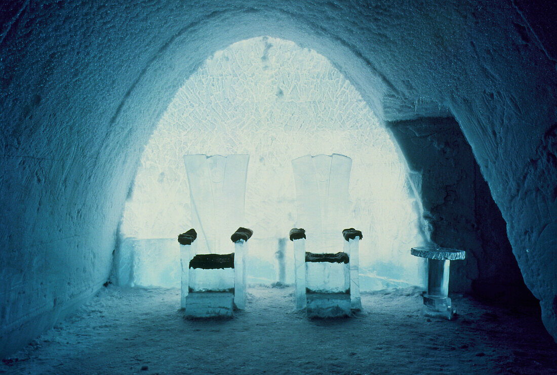 Ice Hotel thrones