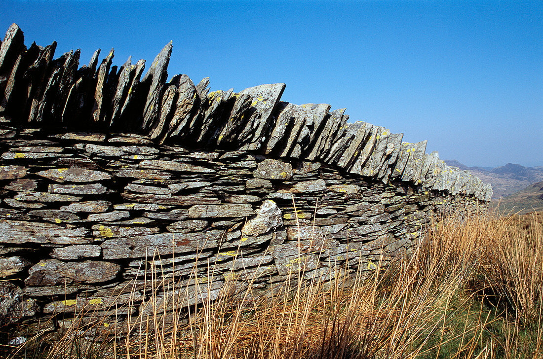 Dry stone wall,north Wales,UK
