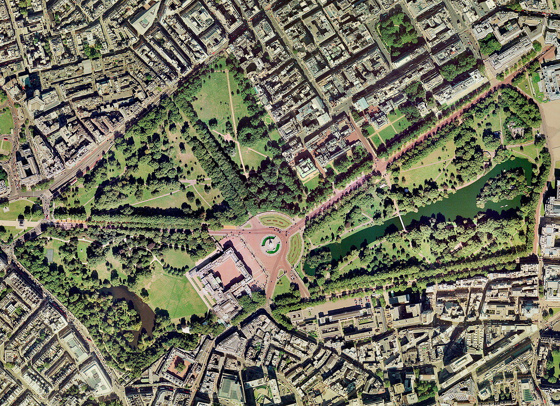 Buckingham Palace,UK,aerial image
