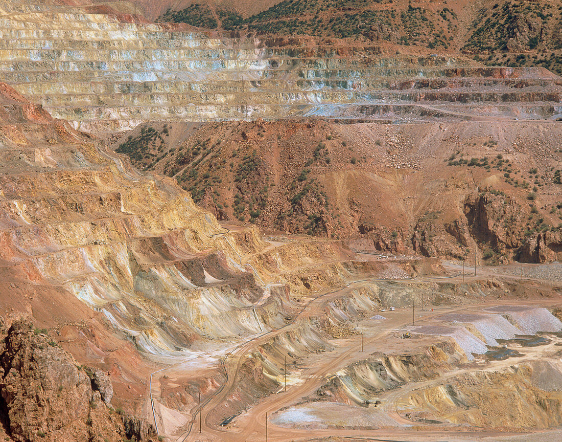 Open cast copper mining in Arizona
