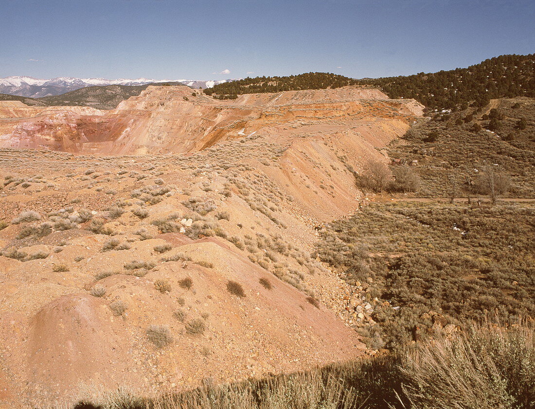 Opencast copper mine