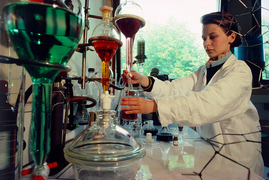 Chemist at work in laboratory