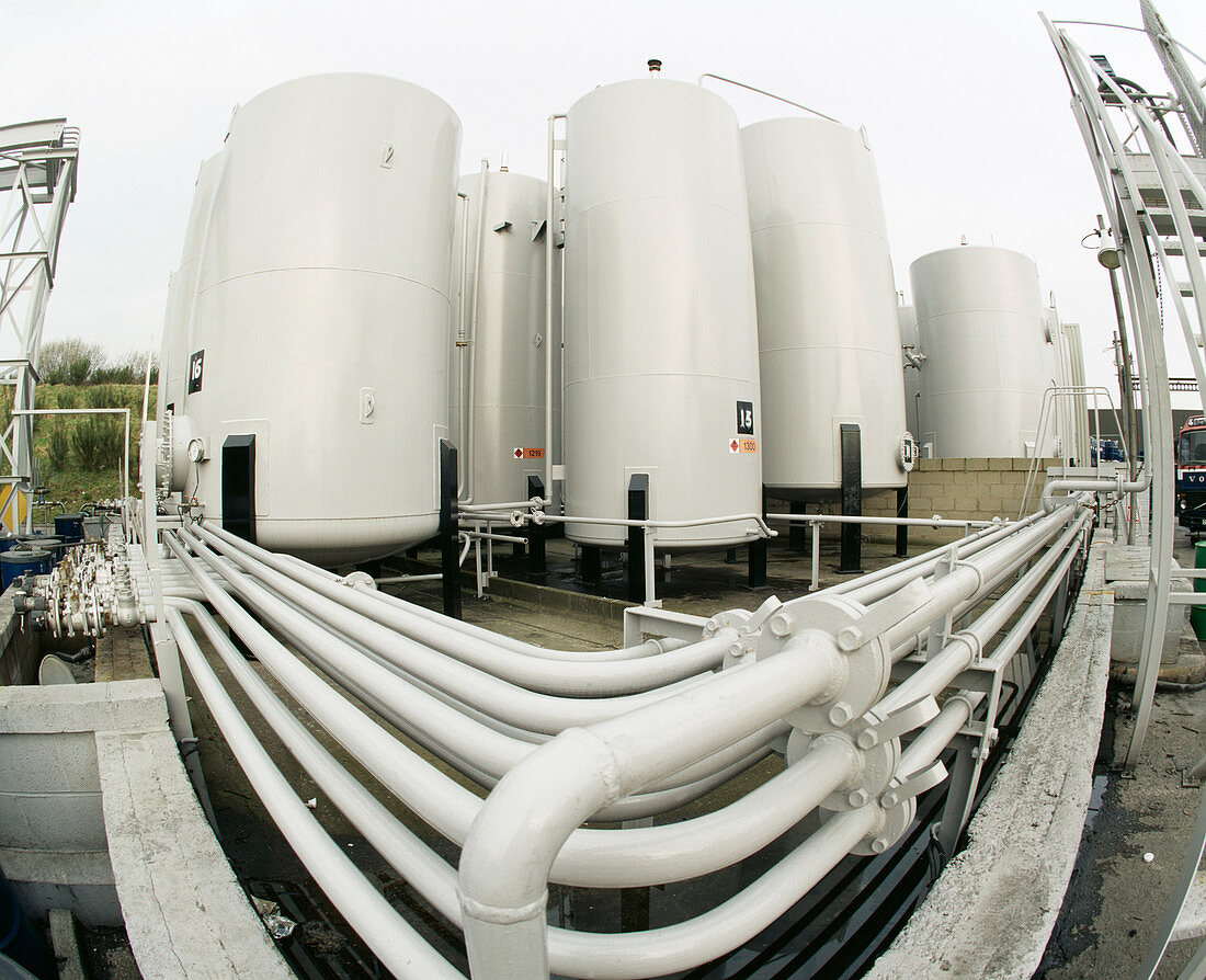 Pipework and chemical tanks