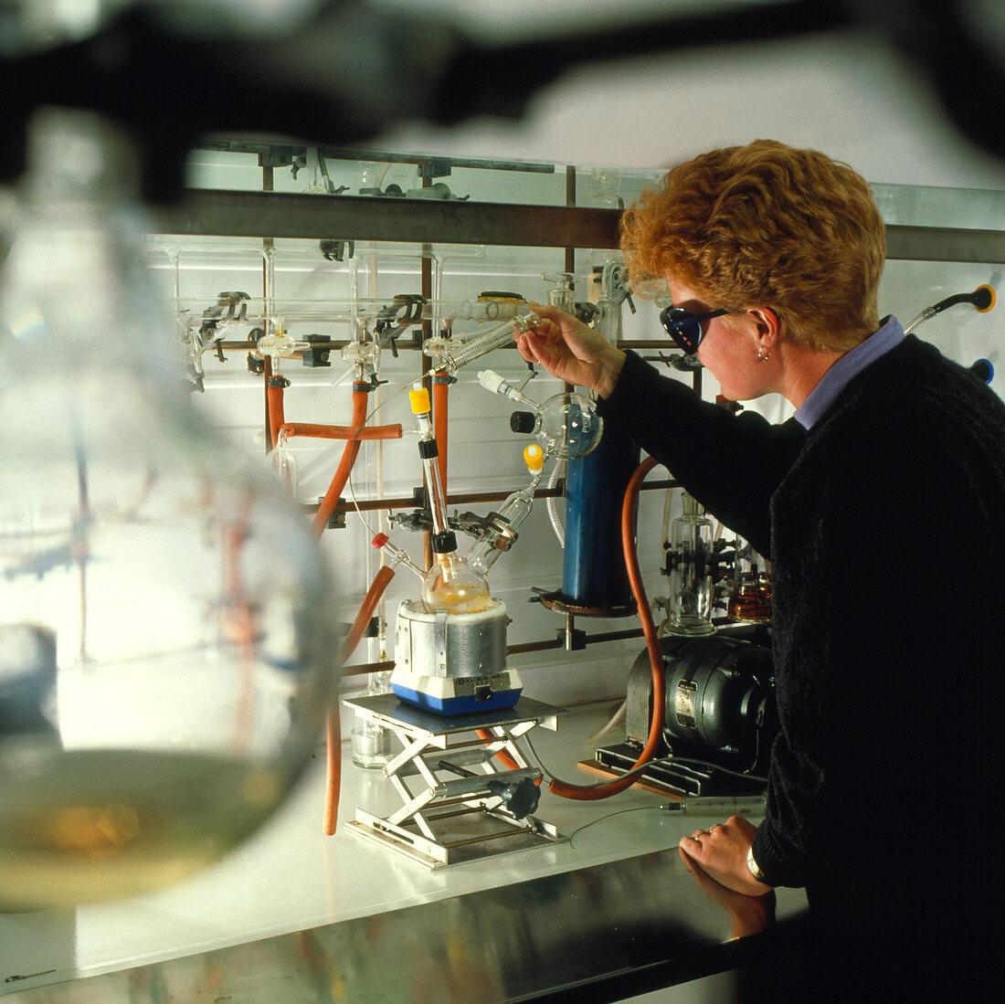 Female chemist working in a laboratory