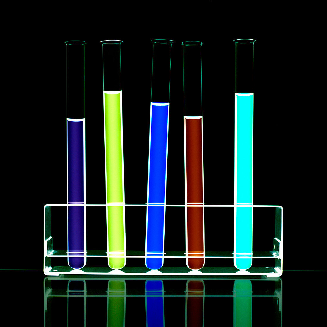 Liquid in test tubes