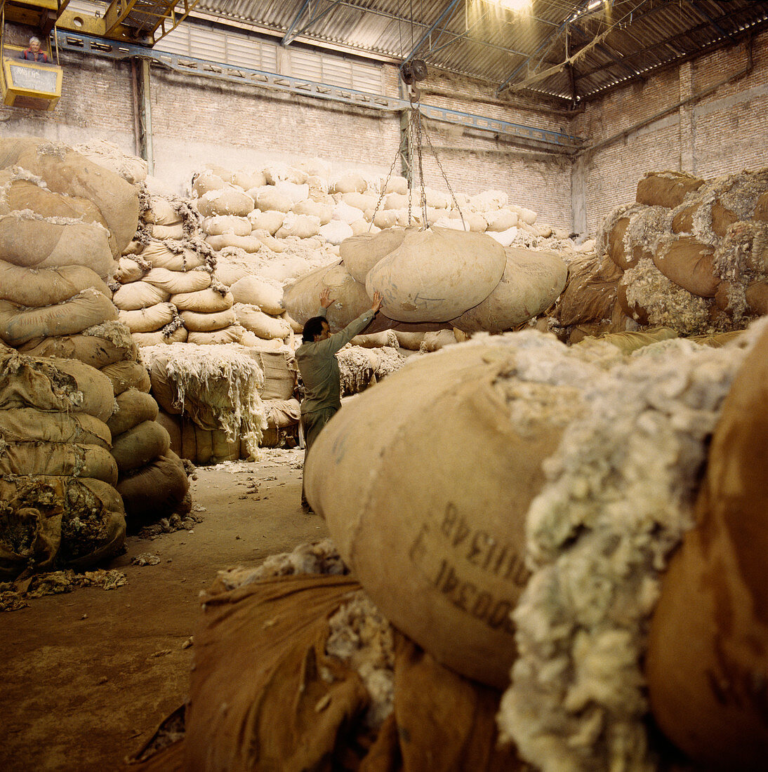 Fleece storage at a tannery