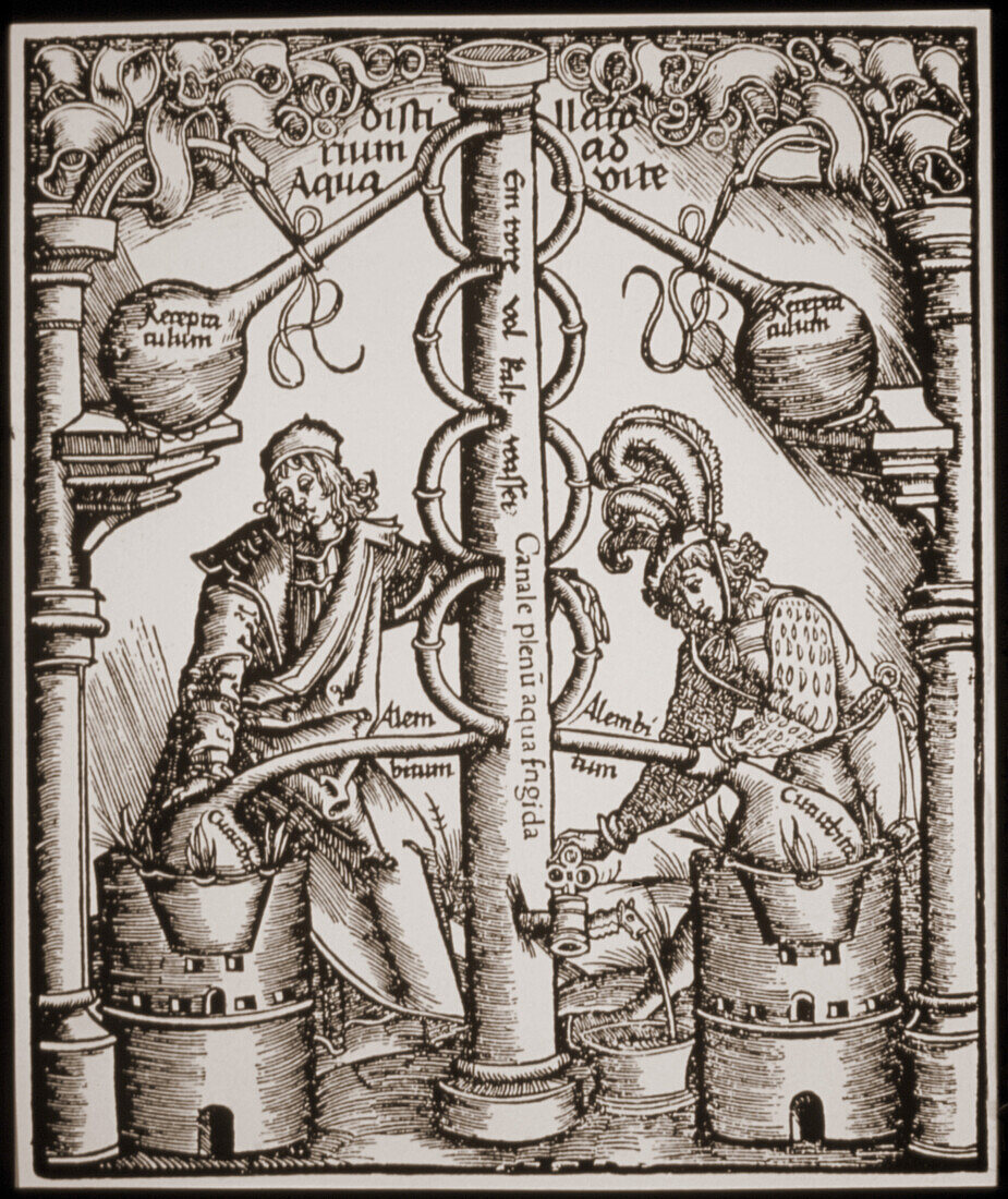 16th Century alcohol distillation