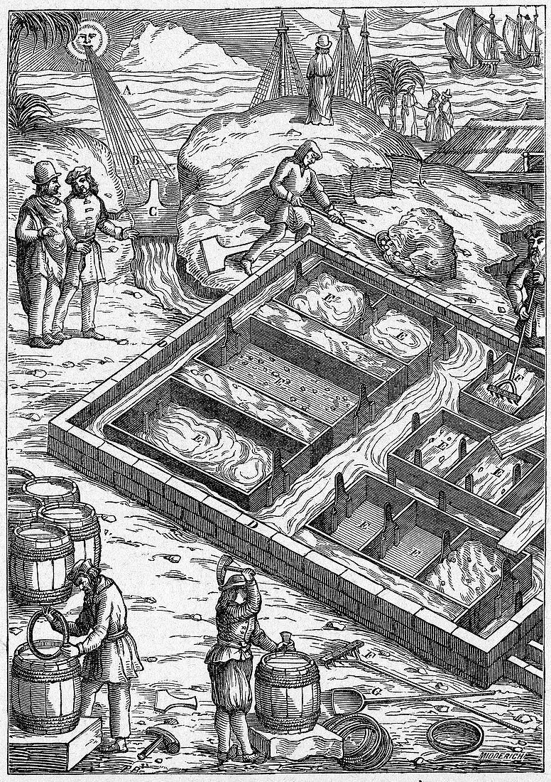 Salt pans,16th century