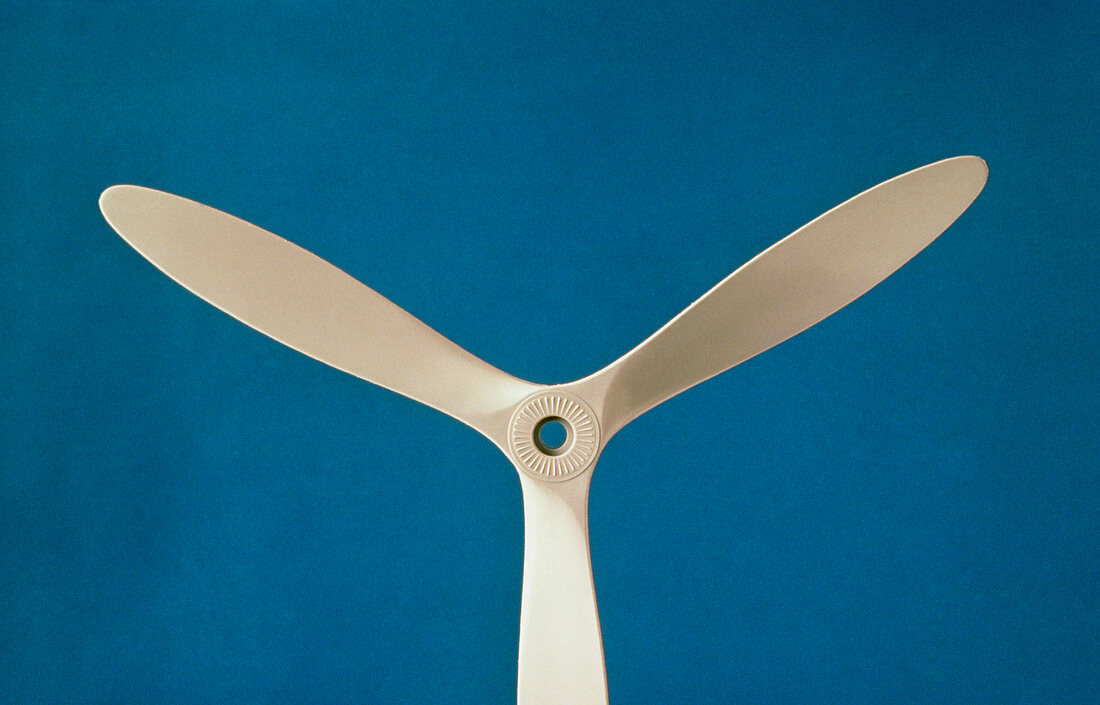 A model of a three bladed propeller