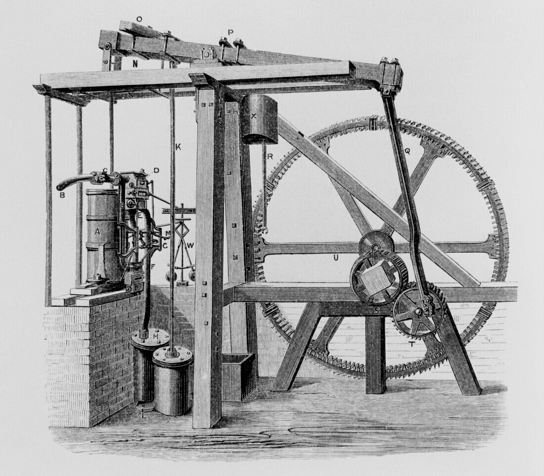 Steam engine designed by James Watt