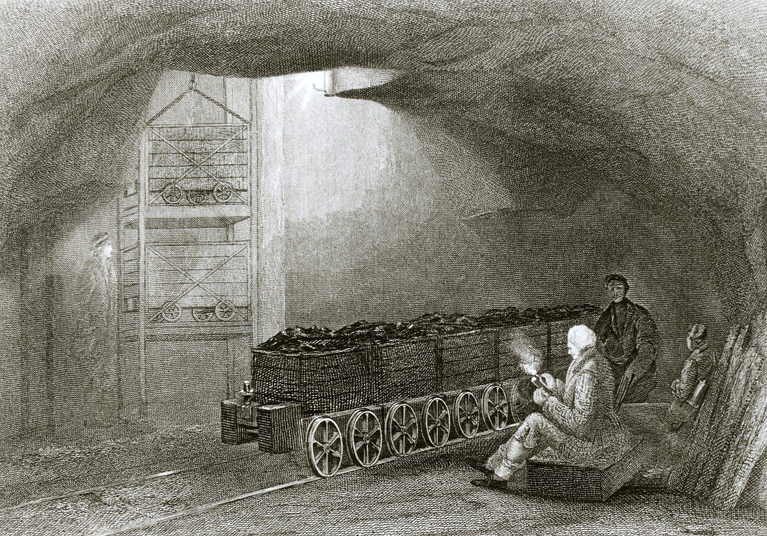Coal mining in Newcastle-upon-Tyne in 1850