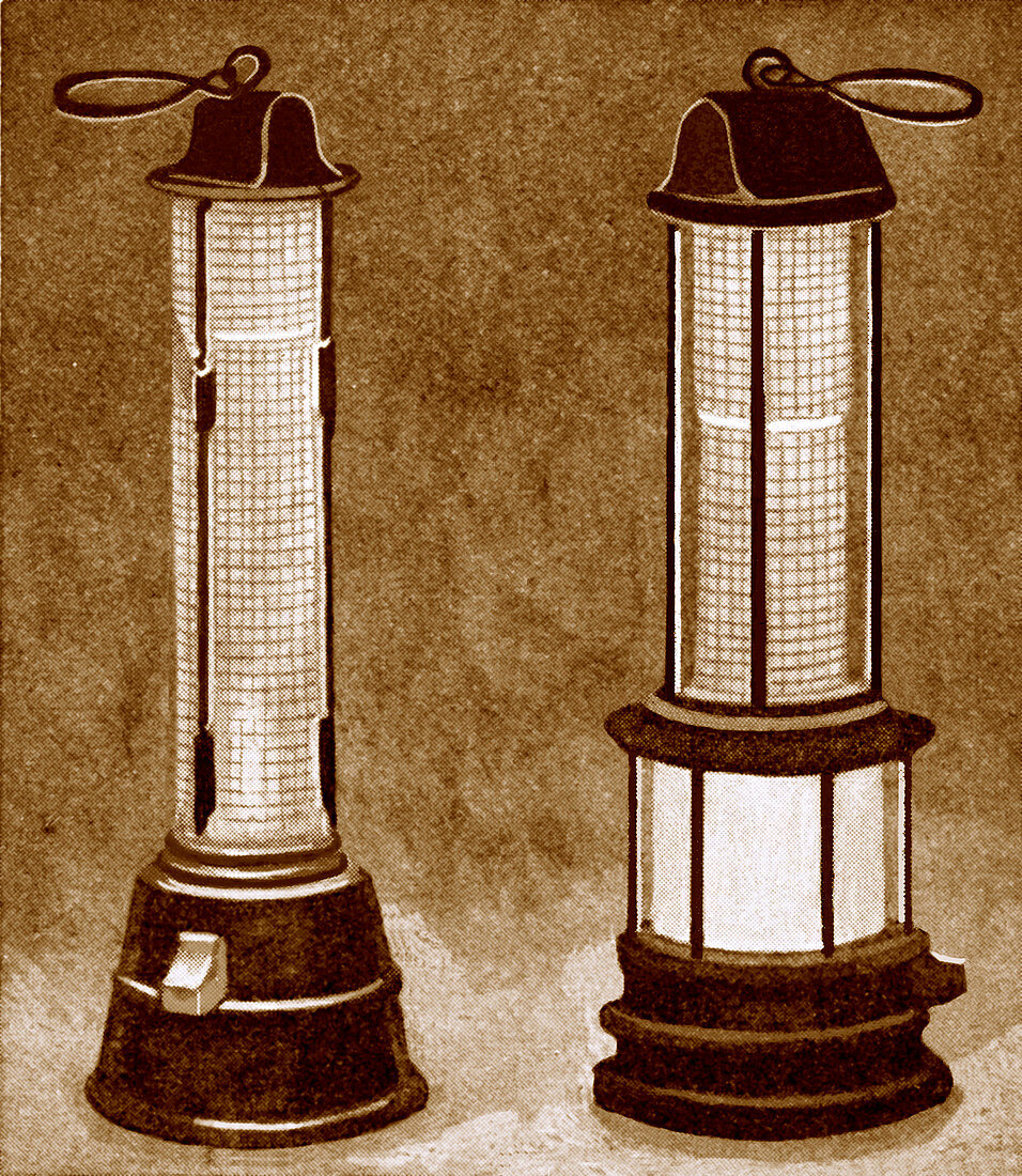 Miners' safety lamps