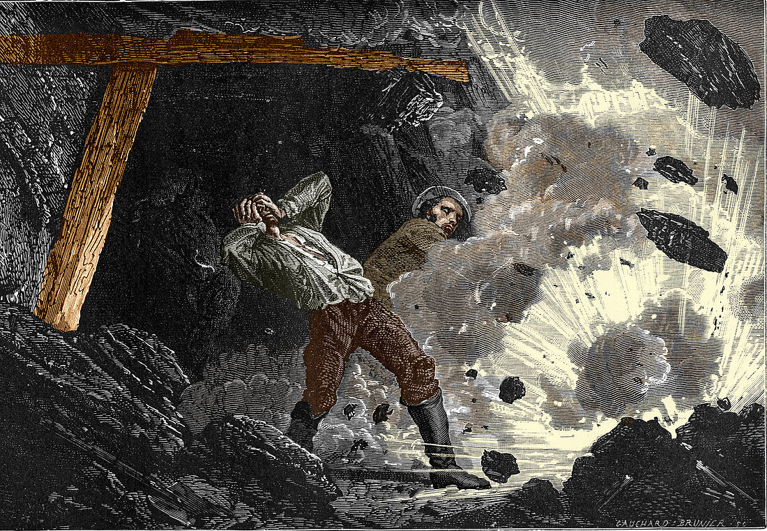 Coal mine explosion,19th century