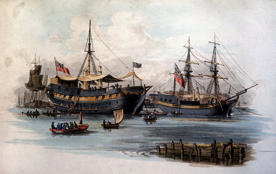 British Navy prison ships,1805