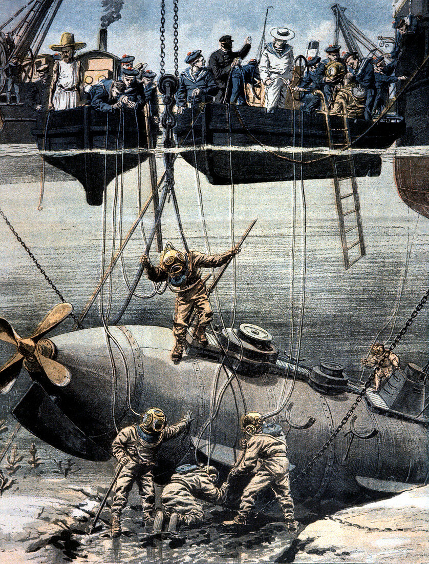Submarine rescue,1905