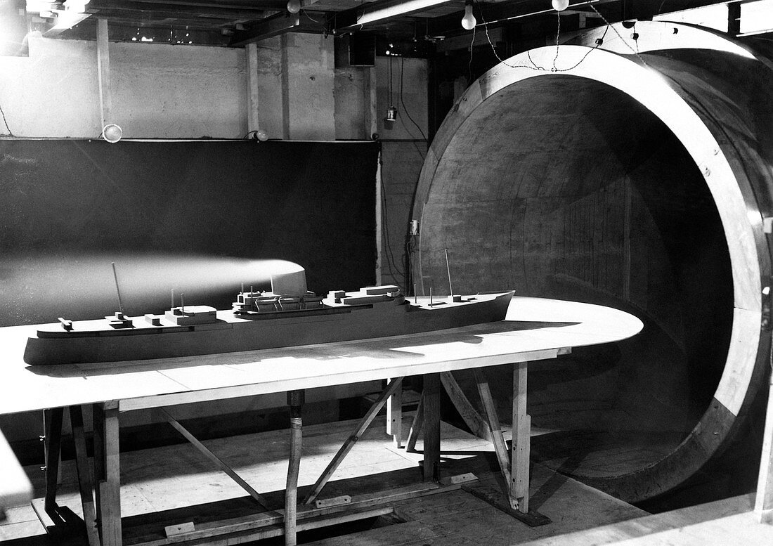 Wind tunnel ship testing,1952