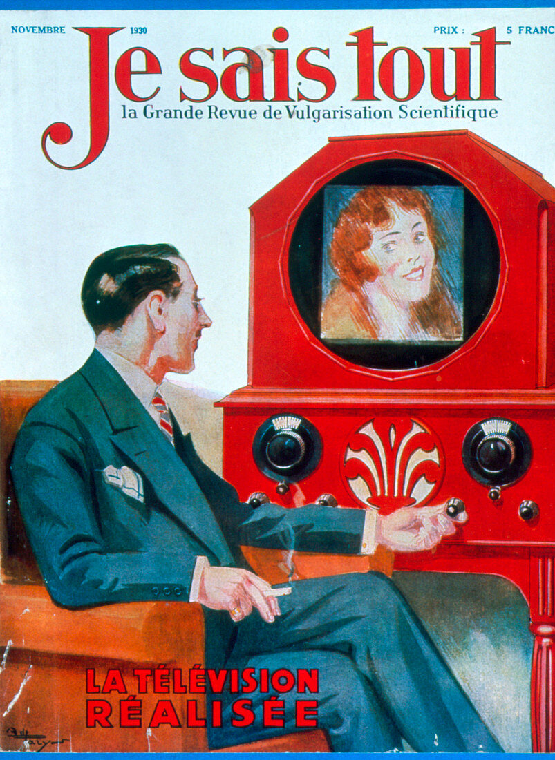 1930 magazine cover; the realisation of television