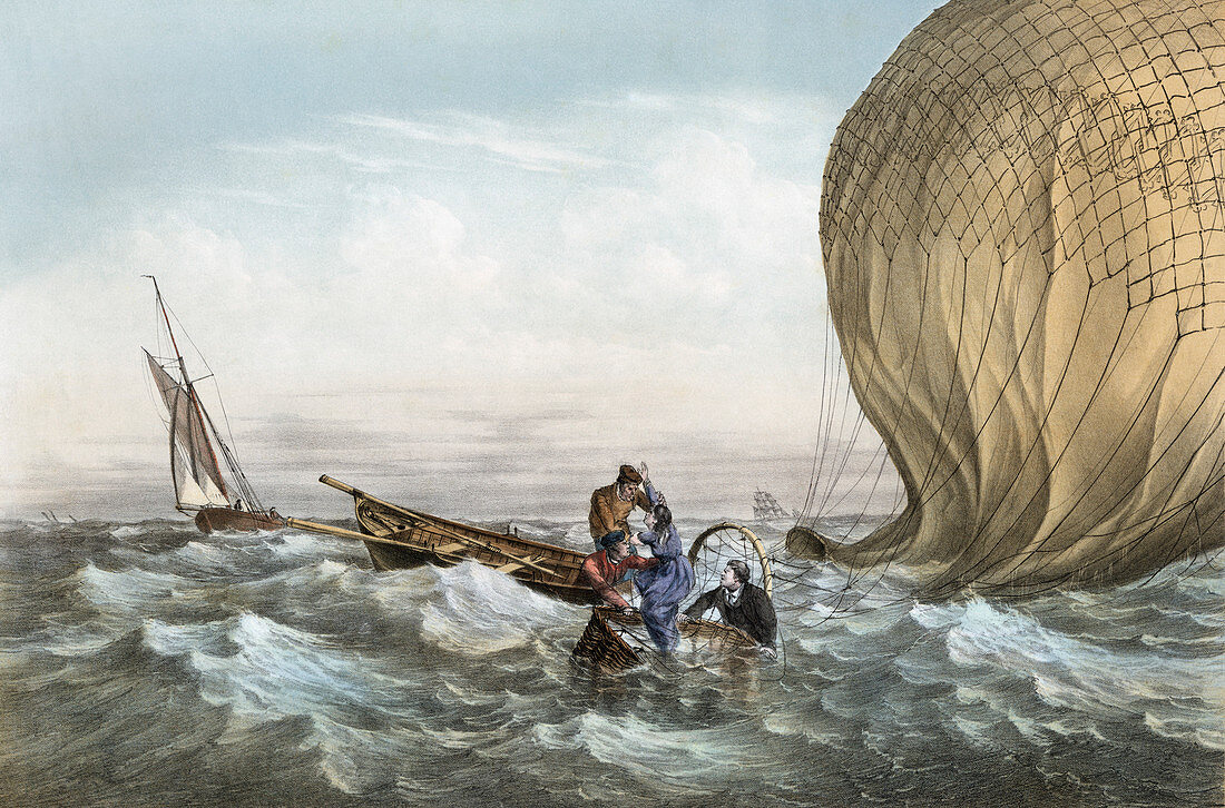 'Le Tricolore' balloon rescue,1784